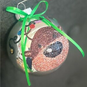 2 Glitter Christmas Ornaments